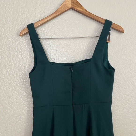 NWOT Glamorous Disposition Emerald Green Ruched Maxi Dress - Picture 6 of 10